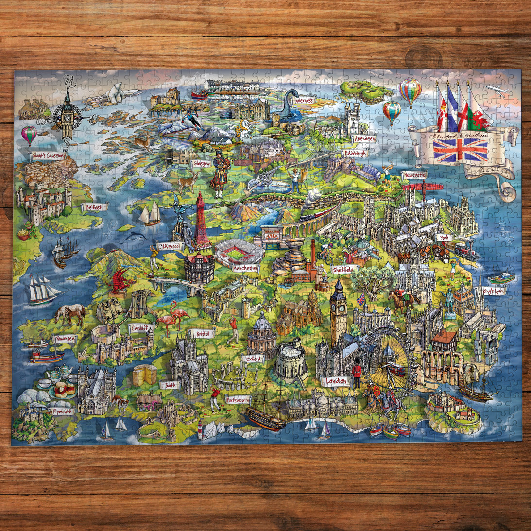 In use: Beautiful Britain – 1000 Piece Jigsaw Puzzle (Gibsons)