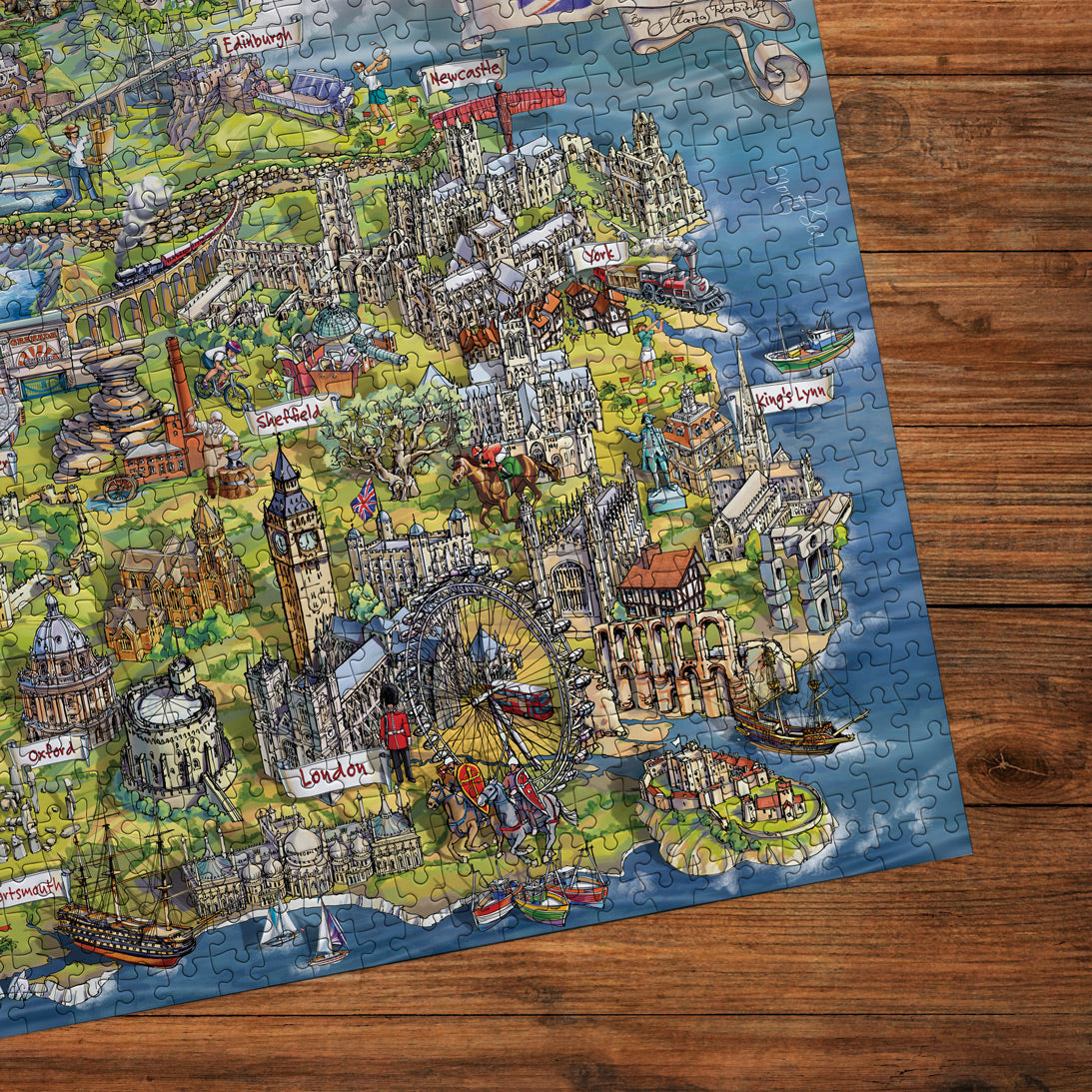 In use: Beautiful Britain – 1000 Piece Jigsaw Puzzle (Gibsons)