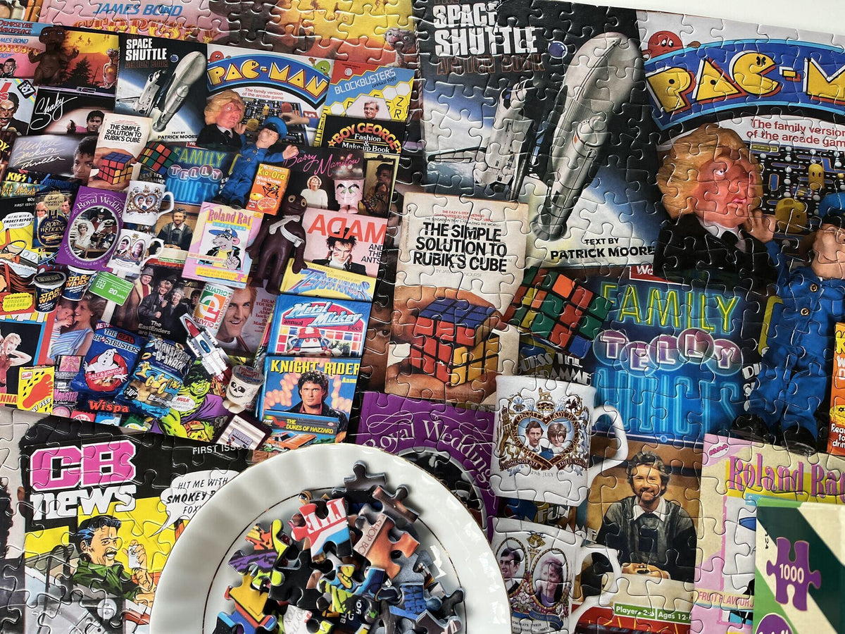 In use: Spirit of the 80s – 1000 Piece Jigsaw Puzzle (Gibsons)