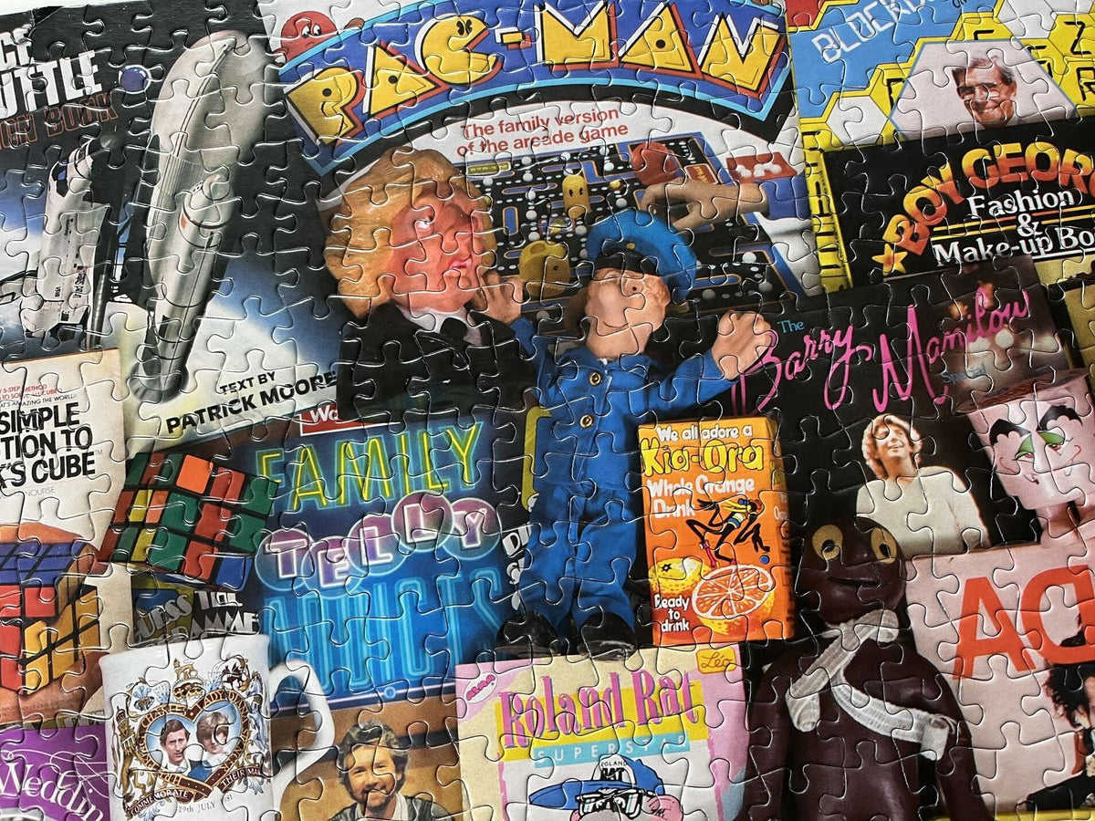 In use: Spirit of the 80s – 1000 Piece Jigsaw Puzzle (Gibsons)