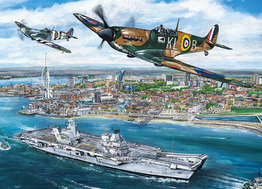 Gibsons - Portsmouth Flypast - 1000 Piece Jigsaw Puzzle