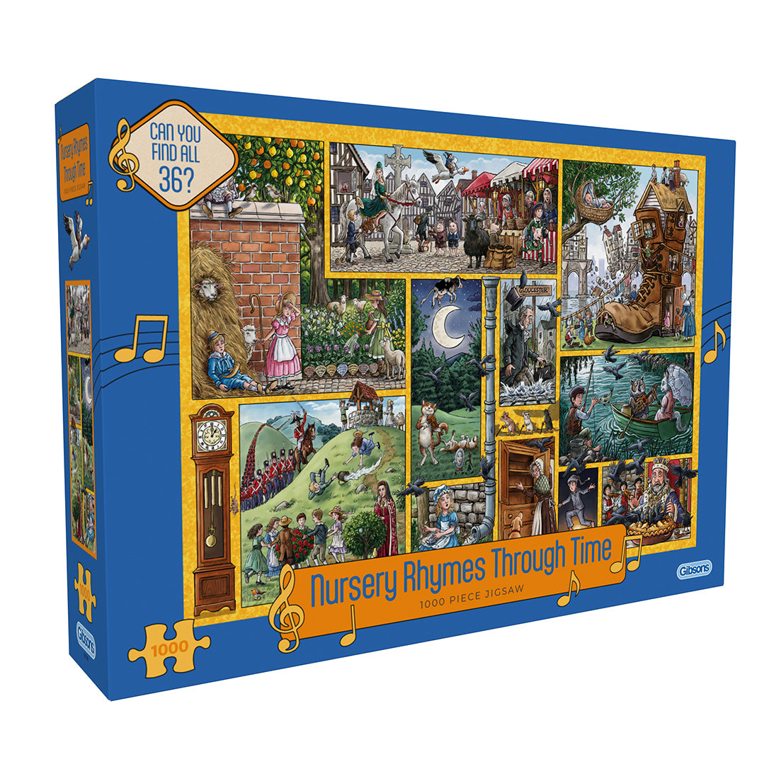 Nursery Rhymes Through Time – 1000 Piece Jigsaw Puzzle (Gibsons)