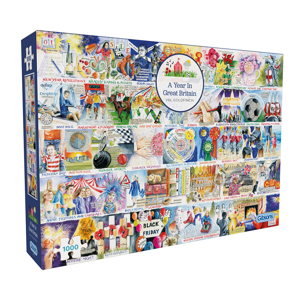 A Year in Great Britain – 1000 Piece Jigsaw Puzzle (Gibsons)
