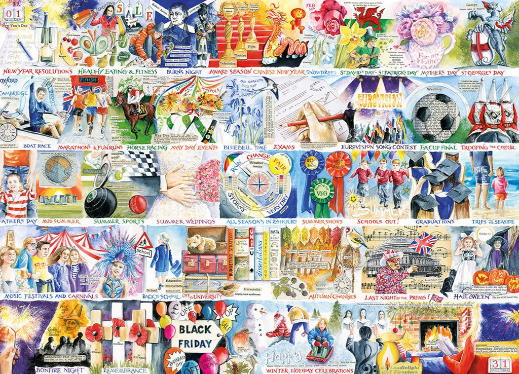 A Year in Great Britain – 1000 Piece Jigsaw Puzzle (Gibsons)