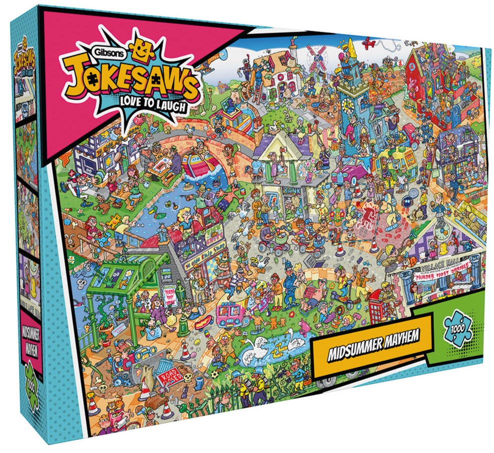Jokesaws: Midsummer Mayhem – 1000 Piece Jigsaw Puzzle (Gibsons)