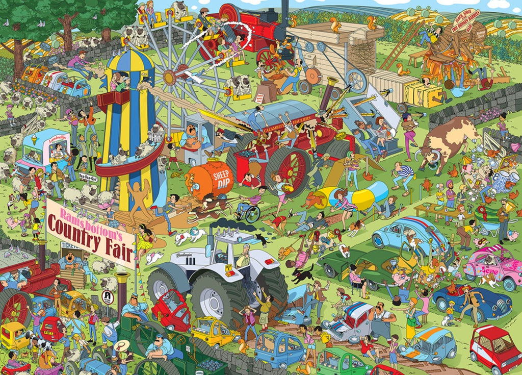 Jokesaws: Country Show Chaos – 1000 Piece Jigsaw Puzzle (Gibsons)