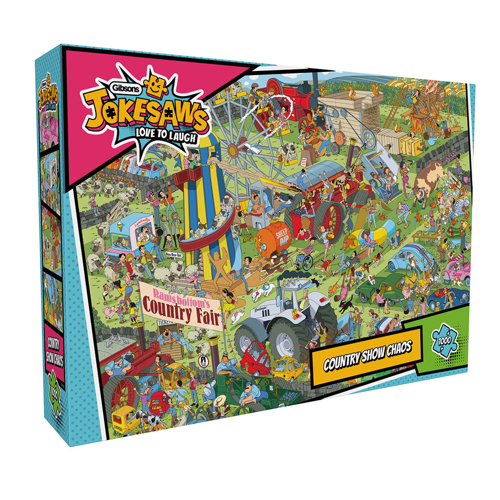 Jokesaws: Country Show Chaos – 1000 Piece Jigsaw Puzzle (Gibsons)