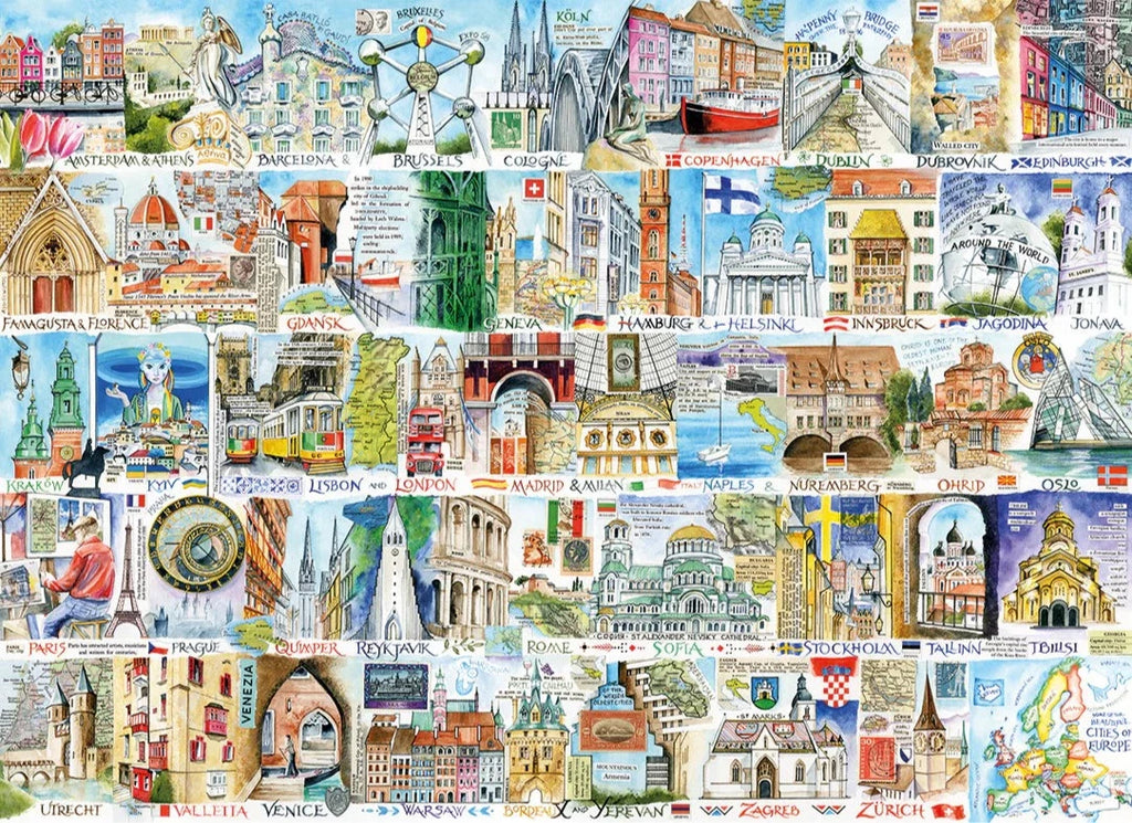 Sights & Sounds of Europe – 1000 Piece Jigsaw Puzzle (Gibsons)