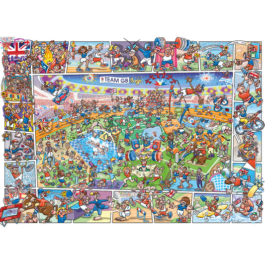 Gibsons - Jokesaws - Team GB: Medals in the Making - 1000 Piece Jigsaw Puzzle