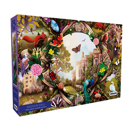 Haddon Hall by Gibsons – 1000 Piece Jigsaw Puzzle (Gibsons) - Completed Puzzle
