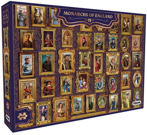 Monarchs of England – 1000 Piece Jigsaw Puzzle (Gibsons) - Completed Puzzle