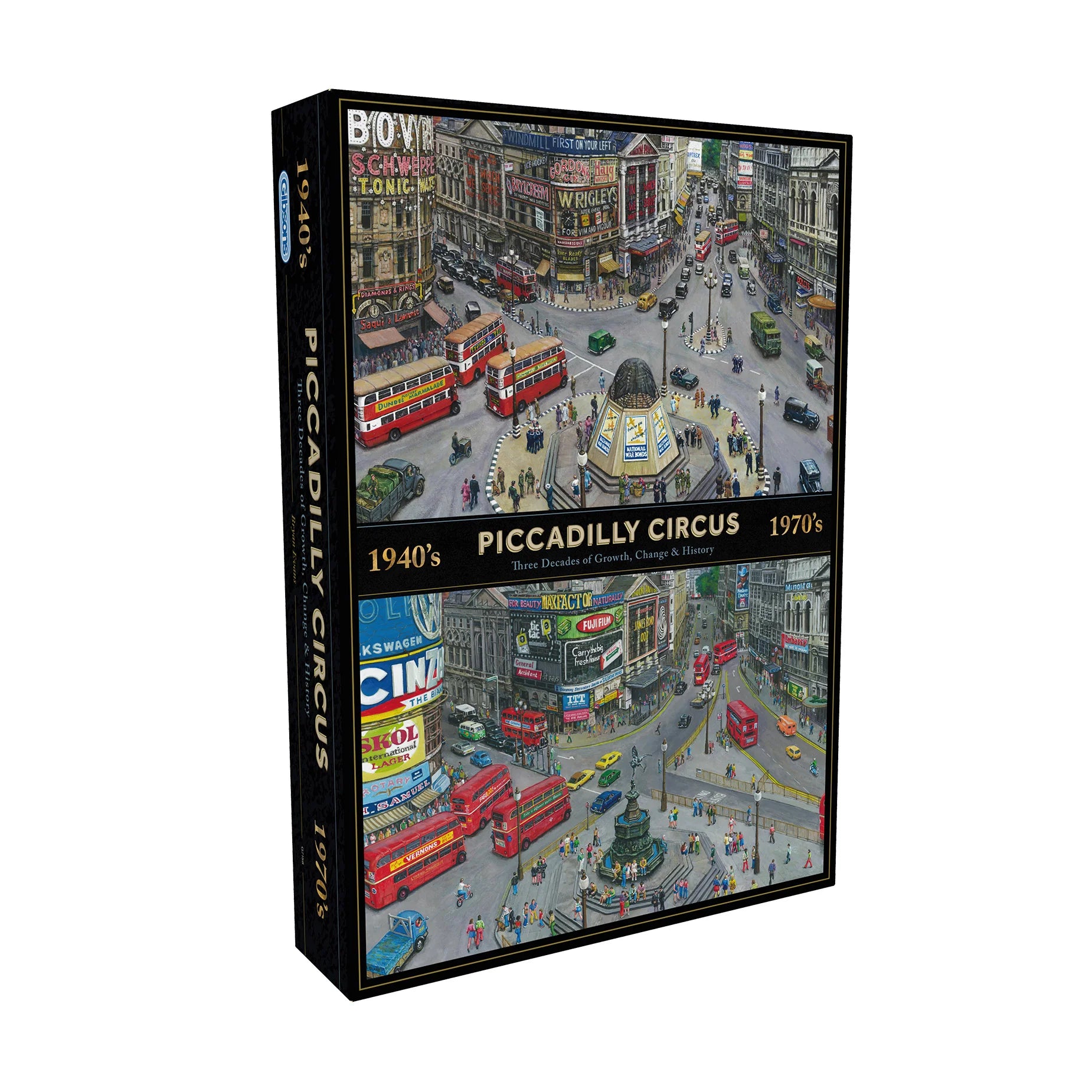 Piccadilly Circus 1940's & 1970's - 1000 Piece Jigsaw Puzzle (Gibsons)