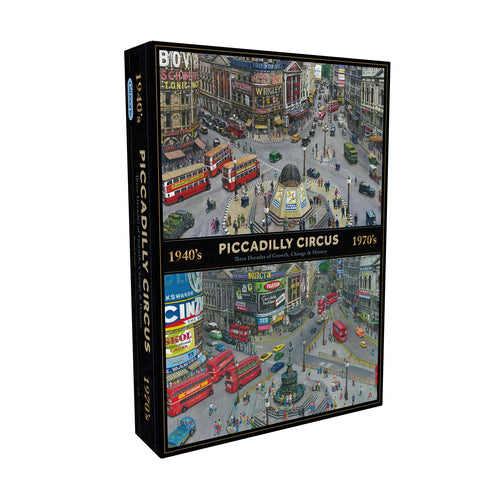 Piccadilly Circus 1940's & 1970's - 1000 Piece Jigsaw Puzzle (Gibsons)