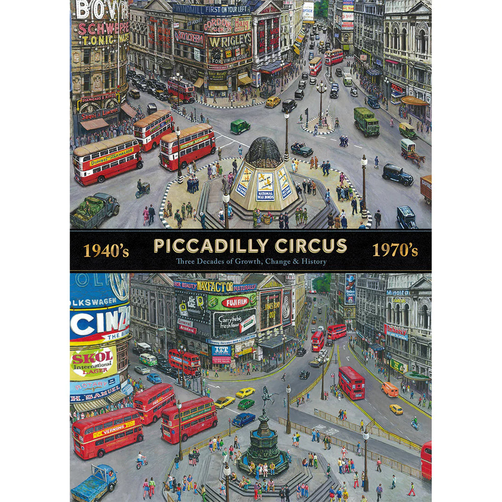 Piccadilly Circus 1940's & 1970's - 1000 Piece Jigsaw Puzzle (Gibsons)