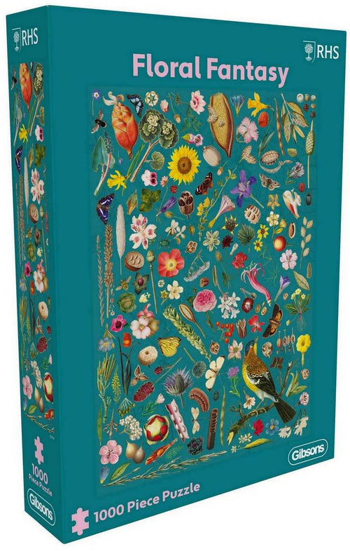 Floral Fantasy – 1000 Piece Jigsaw Puzzle (Gibsons) - Completed Puzzle