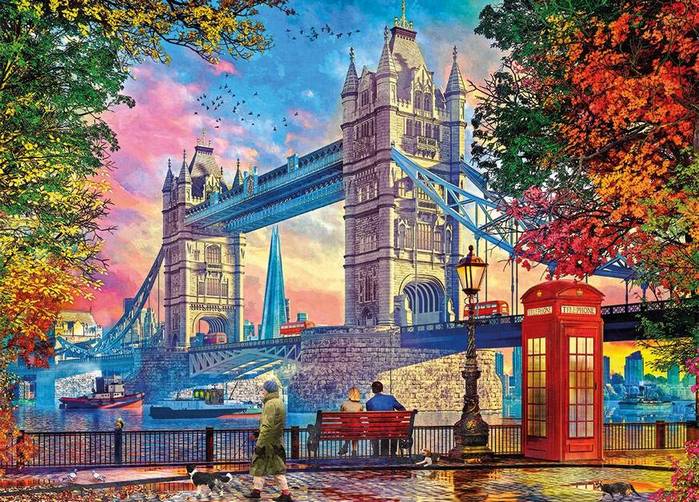 Clearing Skies over Tower Bridge – 1000 Piece Jigsaw Puzzle (Gibsons)