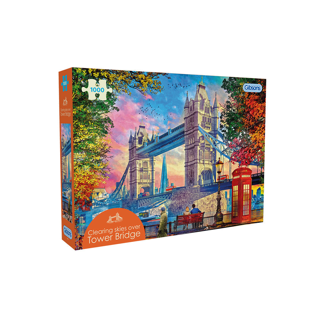 Box, turned right: Clearing Skies over Tower Bridge – 1000 Piece Jigsaw Puzzle (Gibsons)
