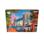 Box, straight on: Clearing Skies over Tower Bridge – 1000 Piece Jigsaw Puzzle (Gibsons)