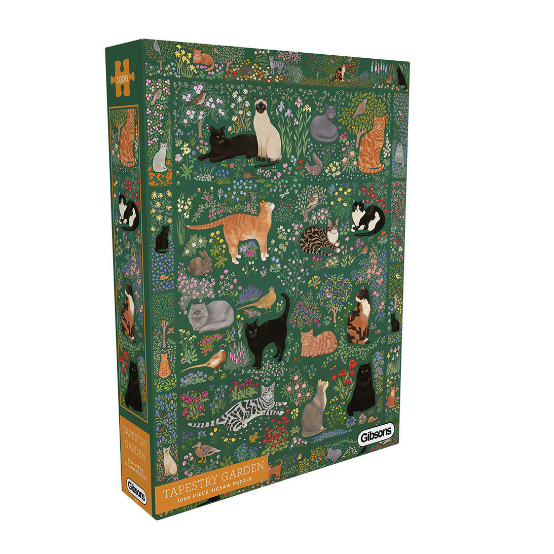 Box, turned right: Tapestry Garden – 1000 Piece Jigsaw Puzzle (Gibsons)