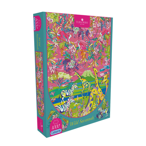 Wild Savannah by House of Turnowsky - 1000 Piece Jigsaw Puzzle (Gibsons) - Completed Puzzle