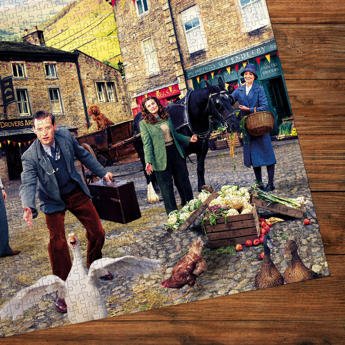 Puzzle in progress: All Creatures Great & Small - 1000 Piece Jigsaw Puzzle (Gibsons)