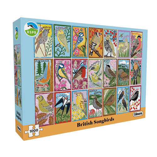 RSPB: British Songbirds - 1000 Piece Jigsaw Puzzle (Gibsons) - Completed Puzzle