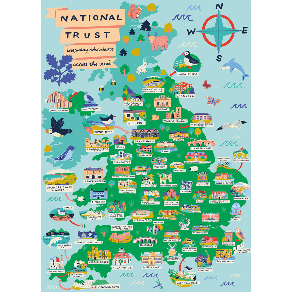 National Trust: Across the Land - 1000 Piece Jigsaw Puzzle (Gibsons)