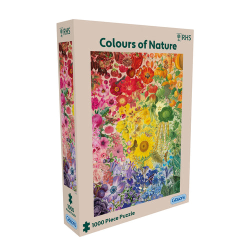 RHS: Colours of Nature - 1000 Piece Jigsaw Puzzle (Gibsons) - Completed Puzzle