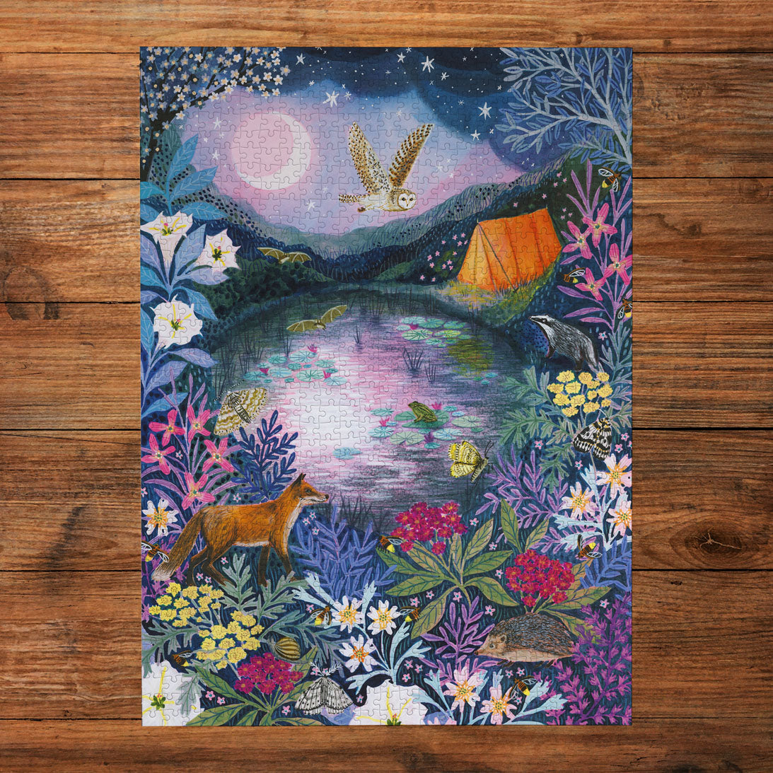 Made up: Nighttime at the Lake by Lee Foster-Wilson - 1000 Piece Jigsaw Puzzle (Gibsons)