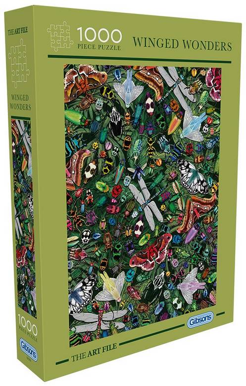 Winged Creatures – 1000 Piece Jigsaw Puzzle (Gibsons Art File) - Completed Puzzle