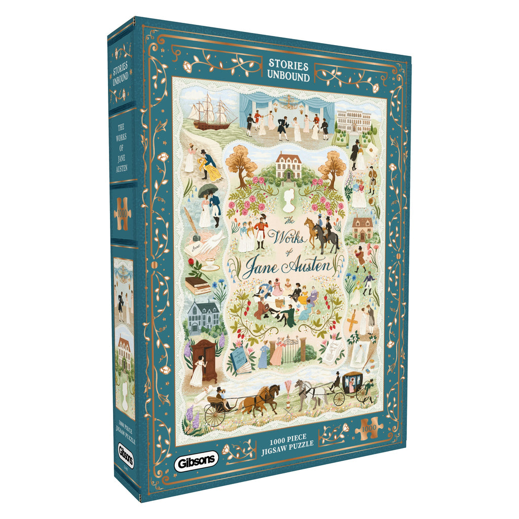 Box, turned right: Stories Unbound: Jane Austen - 1000 Piece Jigsaw Puzzle (Gibsons)