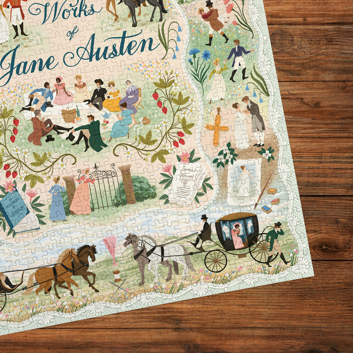 Detail of the artwork: Stories Unbound: Jane Austen - 1000 Piece Jigsaw Puzzle (Gibsons)