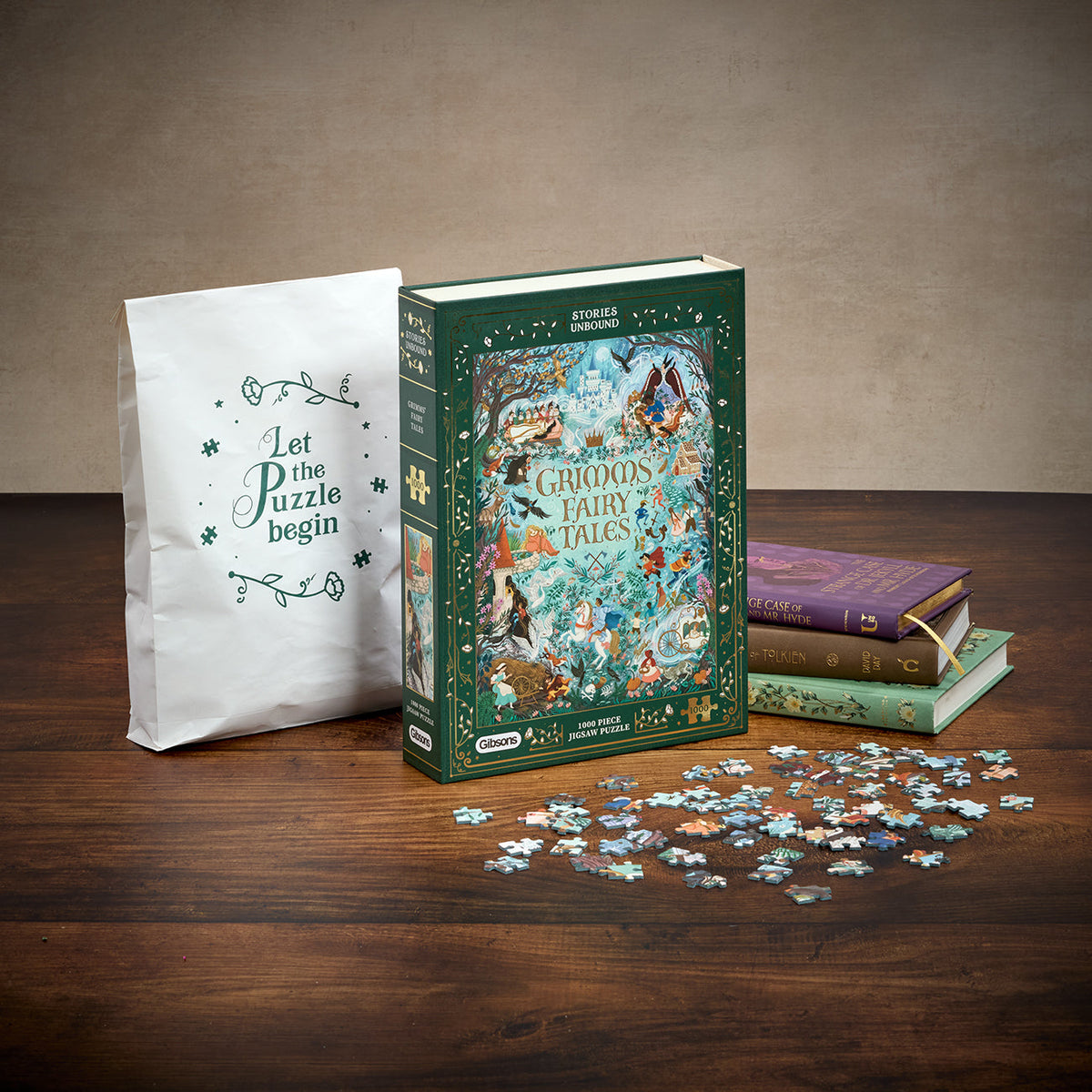Contents: Stories Unbound: Grimm's Fairytales - 1000 Piece Jigsaw Puzzle (Gibsons)