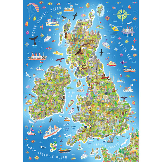 Gibsons - JigMap Great Britain and Ireland - 250 Piece Jigsaw Puzzle