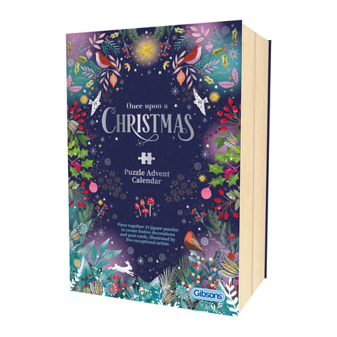 Box, turned left: Once Upon a Christmas Advent Calendar 2026 - 24 Mini Jigsaw Puzzles (Gibsons)