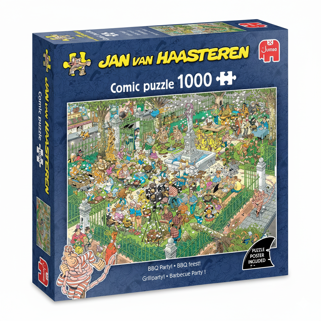 BBQ Party by Jan van Haasteren - 1000 Piece Jigsaw Puzzle (Jumbo)