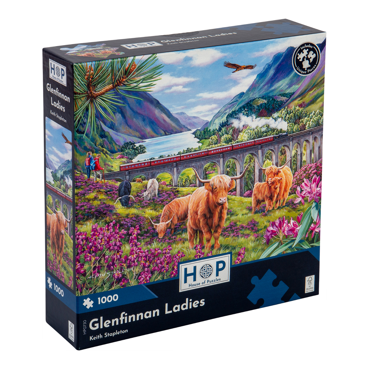 Box, turned right: Glenfinnan Ladies – 1000 Piece Jigsaw Puzzle (House of Puzzles)