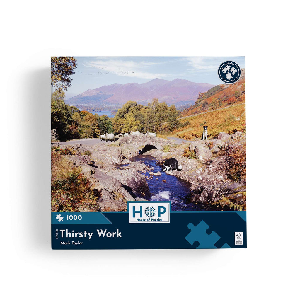 Box, straight on: Thirsty Work – 1000 Piece Jigsaw Puzzle (House of Puzzles)