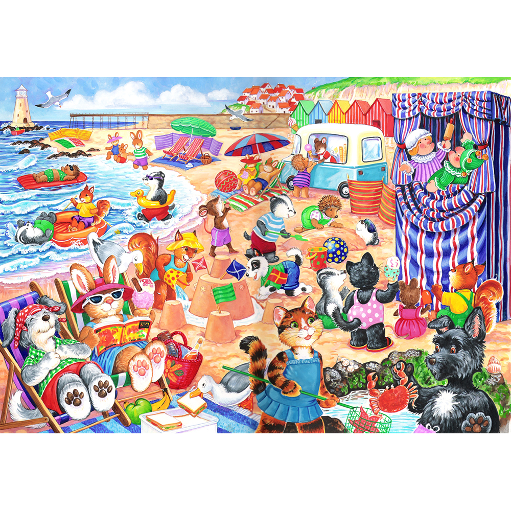 At The Seaside – 80 Piece Jigsaw Puzzle (HOP)