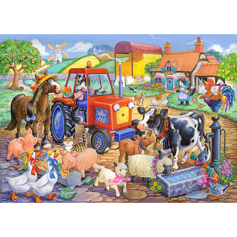 HOP - Farm Friends - 80 Piece Jigsaw Puzzle