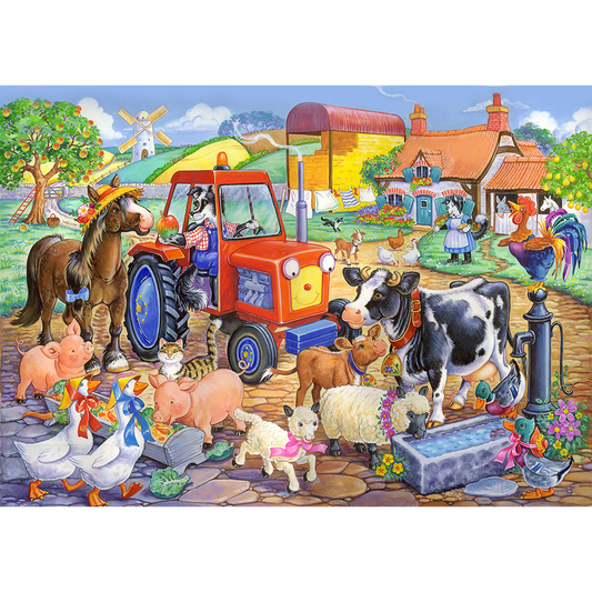 HOP - Farm Friends - 80 Piece Jigsaw Puzzle