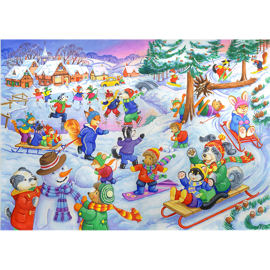 HOP - Fun In The Snow - 80 Piece Jigsaw Puzzle