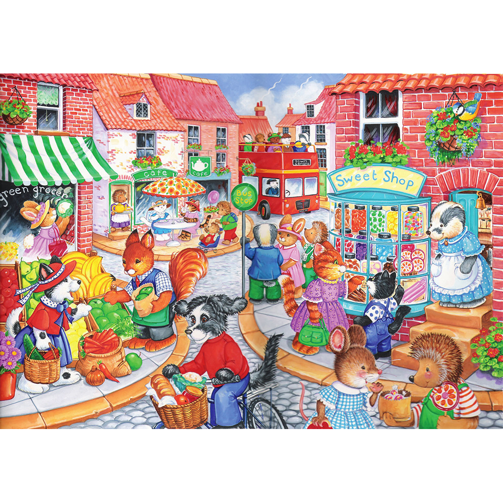 In The Town – 80 Piece Jigsaw Puzzle (HOP)