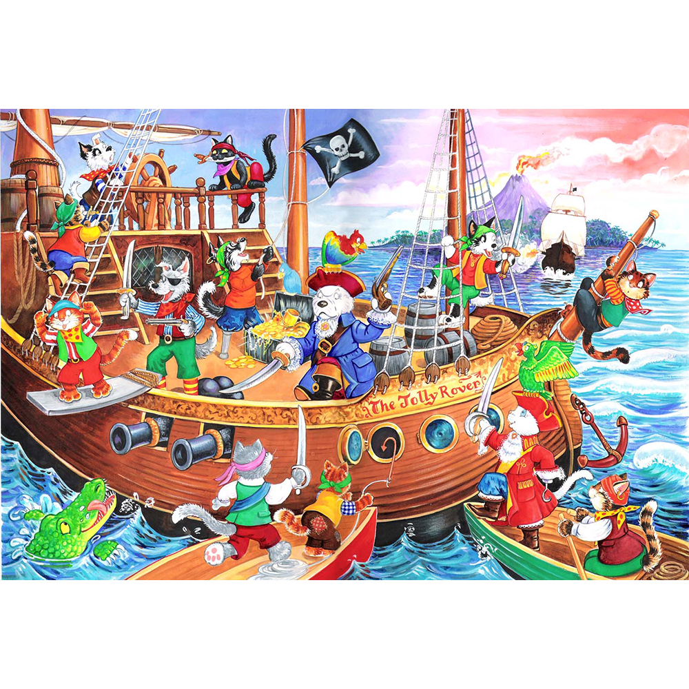 Pirates Ahoy – 80 Piece Jigsaw Puzzle (HOP)