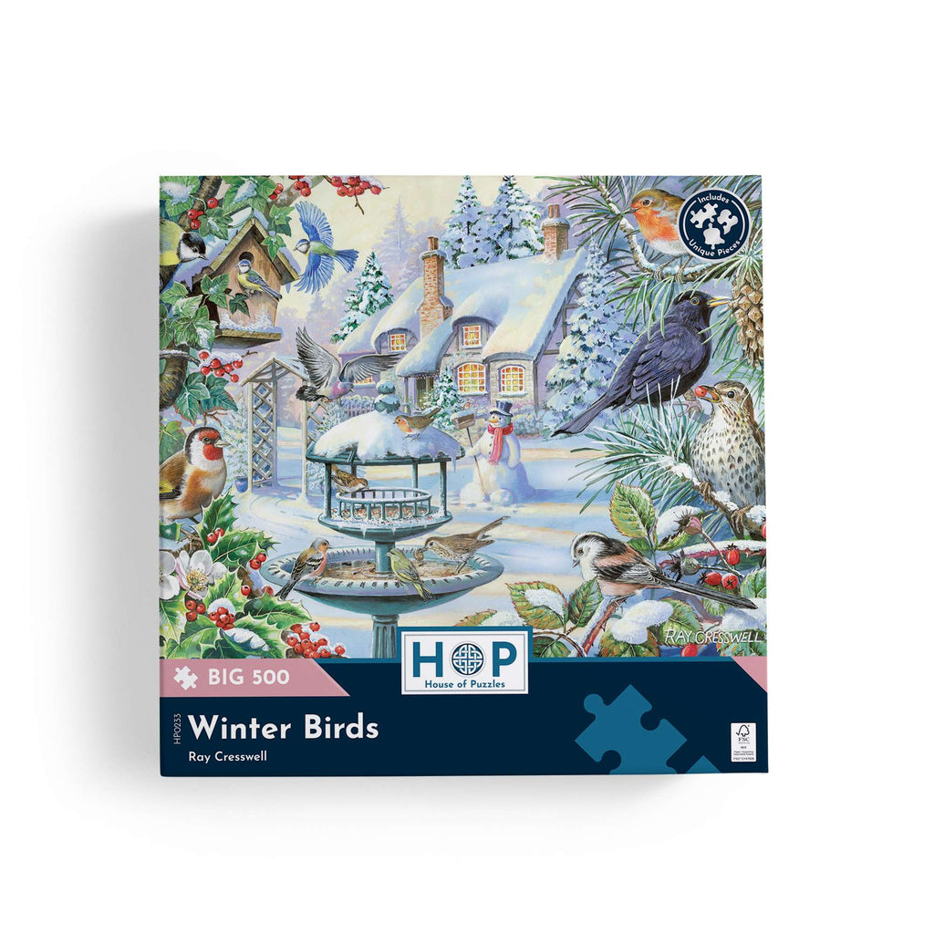 Box, straight on: Winter Birds – 500 Piece Jigsaw Puzzle (House of Puzzles)