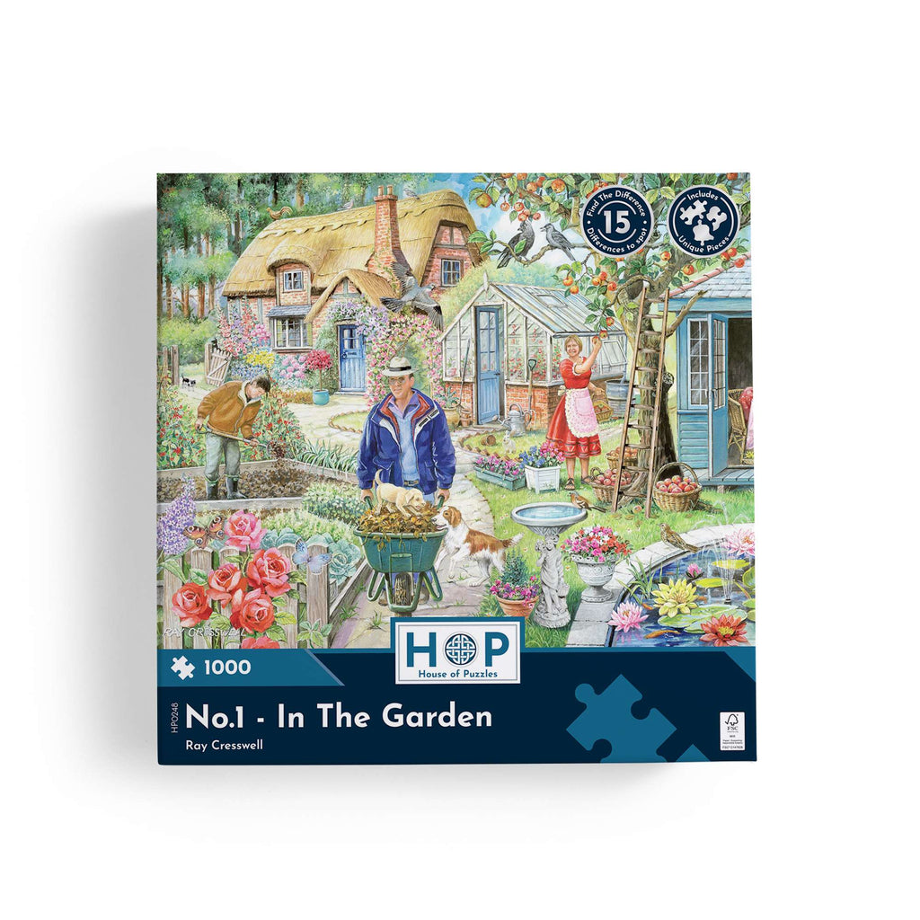 Box, straight on: In The Garden – 1000 Piece Jigsaw Puzzle (House of Puzzles)