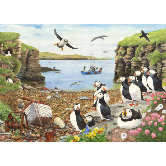 HOP - Puffin Parade - BIG 500 Piece Jigsaw Puzzle