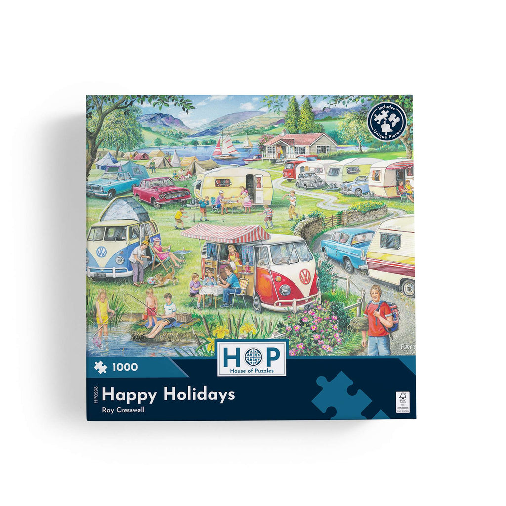 Box, straight on: Happy Holidays – 1000 Piece Jigsaw Puzzle (House of Puzzles)