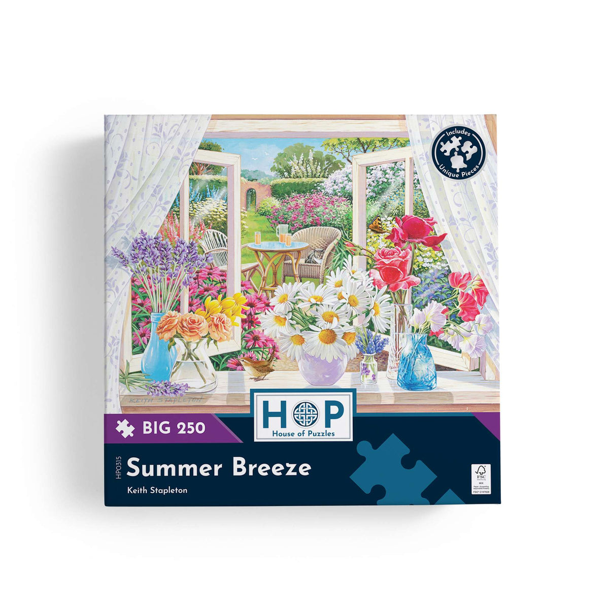Box, straight on: Summer Breeze – 250 Piece Jigsaw Puzzle (House of Puzzles)
