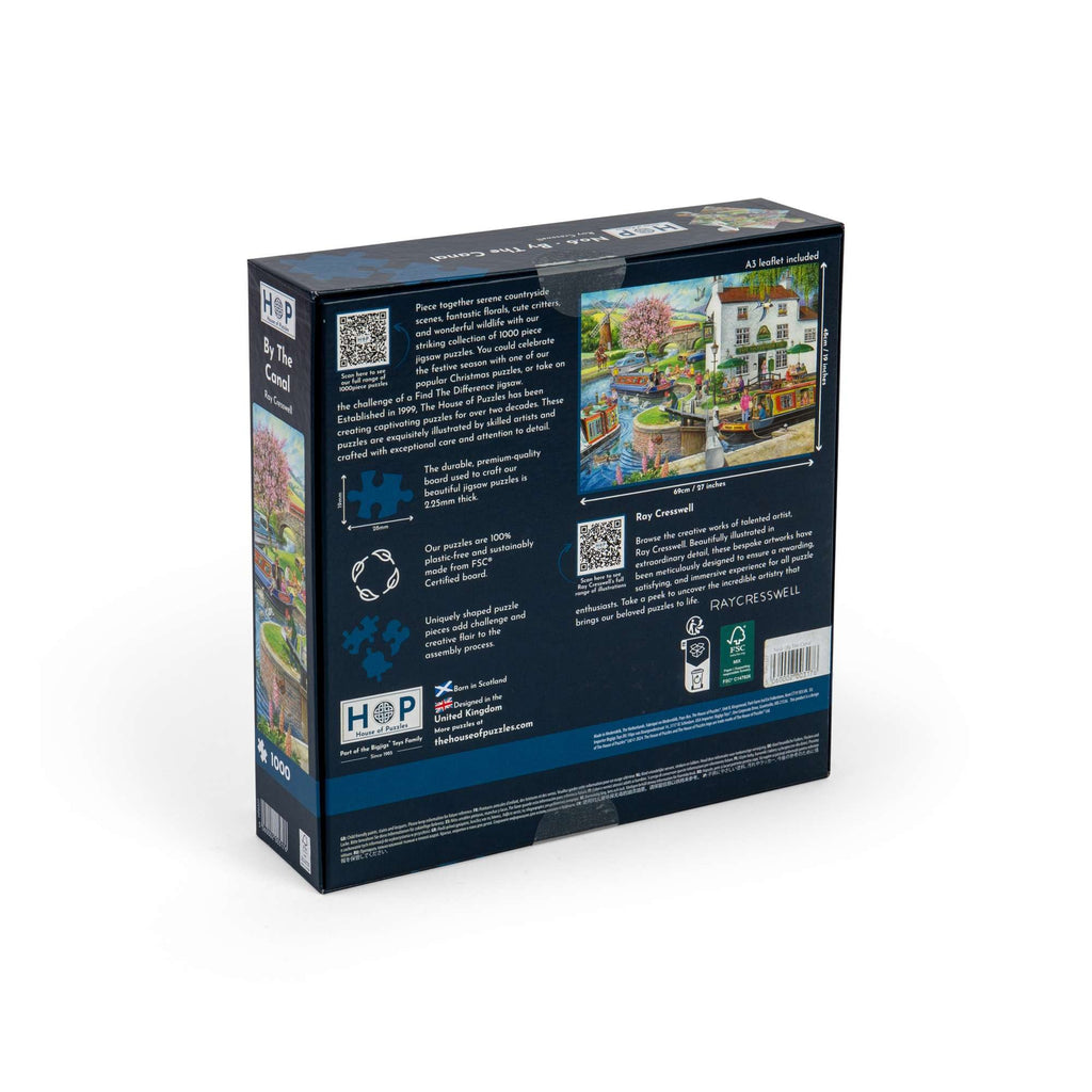 Box back: By The Canal – 1000 Piece Jigsaw Puzzle (House of Puzzles)